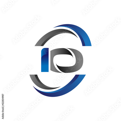 Simple Modern Initial Logo Vector Circle Swoosh io