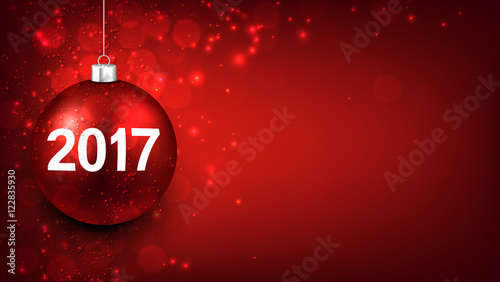 2017 New Year red background.