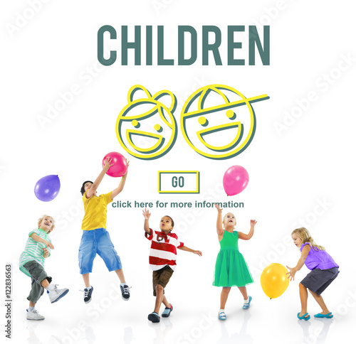Canvas Print Children Childhood Kids Offispring Website Concept