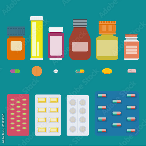 Pills vector set