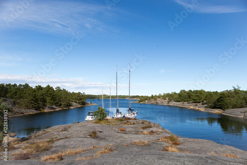 Sail boats in Sandhamn Sweden photo