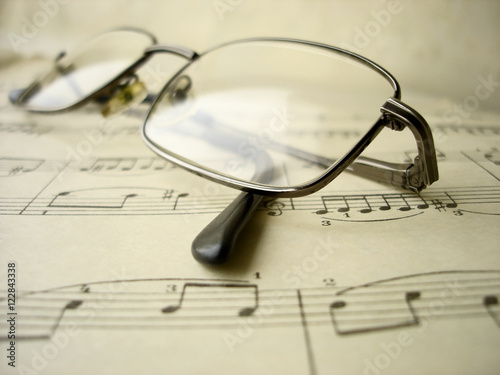 old glasses and music