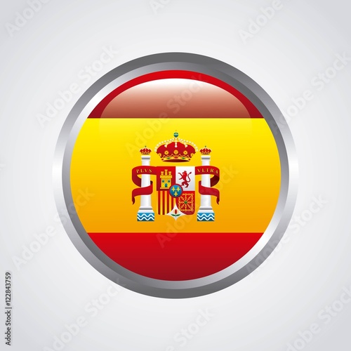 flag classic icon of Spanish culture vector illustration design