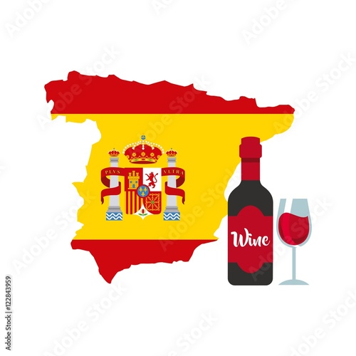 map classic icon of Spanish culture vector illustration design