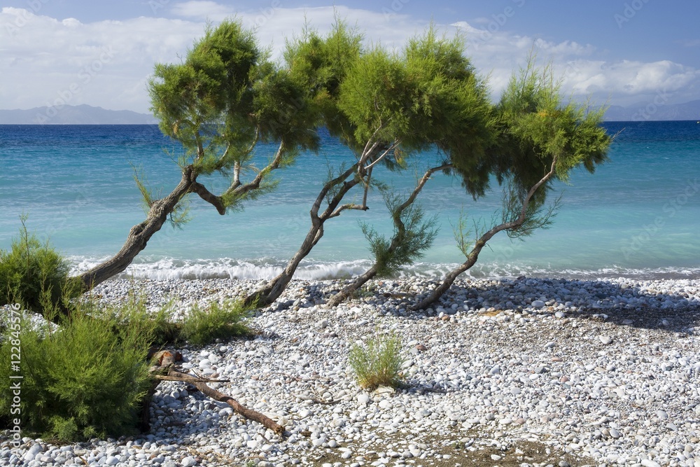 Pebbly beach, Ialyssos, Greece