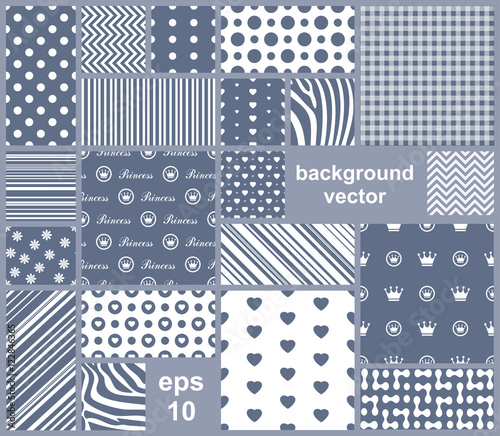 Vector abstract seamless patchwork pattern with geometric and floral ornaments, stylized flowers, dots and lace. Vintage boho style.