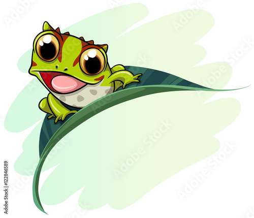 Horned frog cartoon