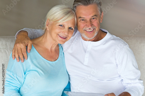 Senior couple at home 