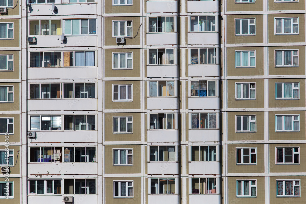 Windows in apartment buildings in Russia Windows in apartment buildings in Russia