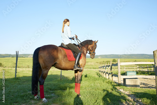 Young woman on horseback