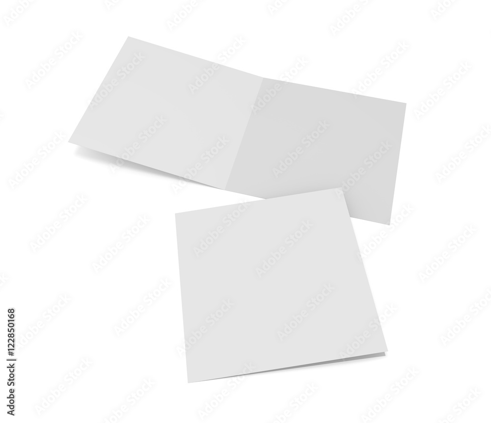 Blank 3d illustration opened square isolated mockup Blank 3d illustration opened square isolated mockup