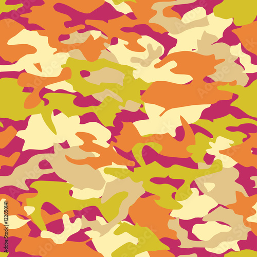 Seamless vector camouflage pattern. Print. Repeating background. Cloth design, wallpaper. © lazininamarina