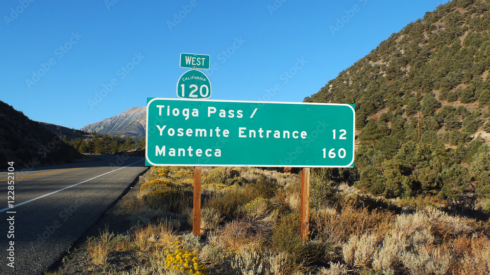 Tioga Pass Sign Tioga Pass Sign