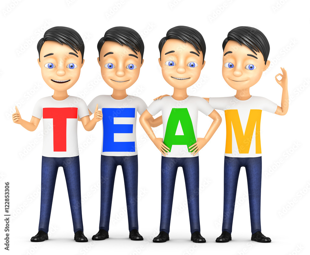 Obraz premium 3d business team on a white background