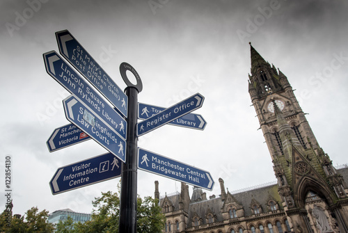 Landmarks signpost Manchester photo