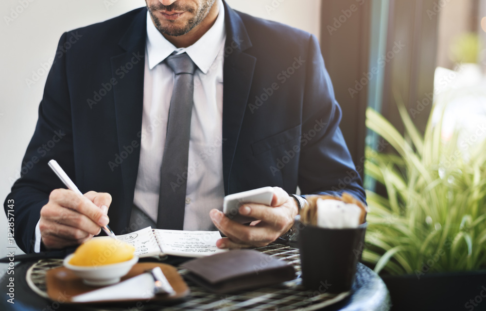 Businessman Office Worker Planning Startegy Concept Businessman Office Worker Planning Startegy Concept