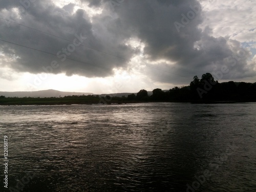 Big River with Cloudy Sky