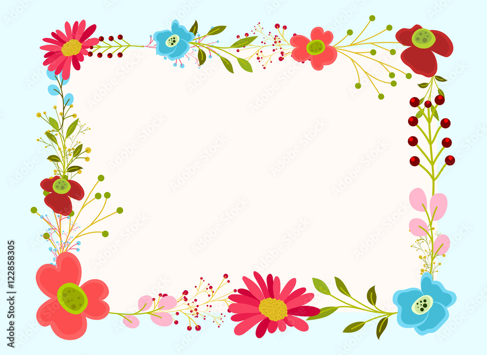 Decorative Flowers Frame Design Decorative Flowers Frame Design