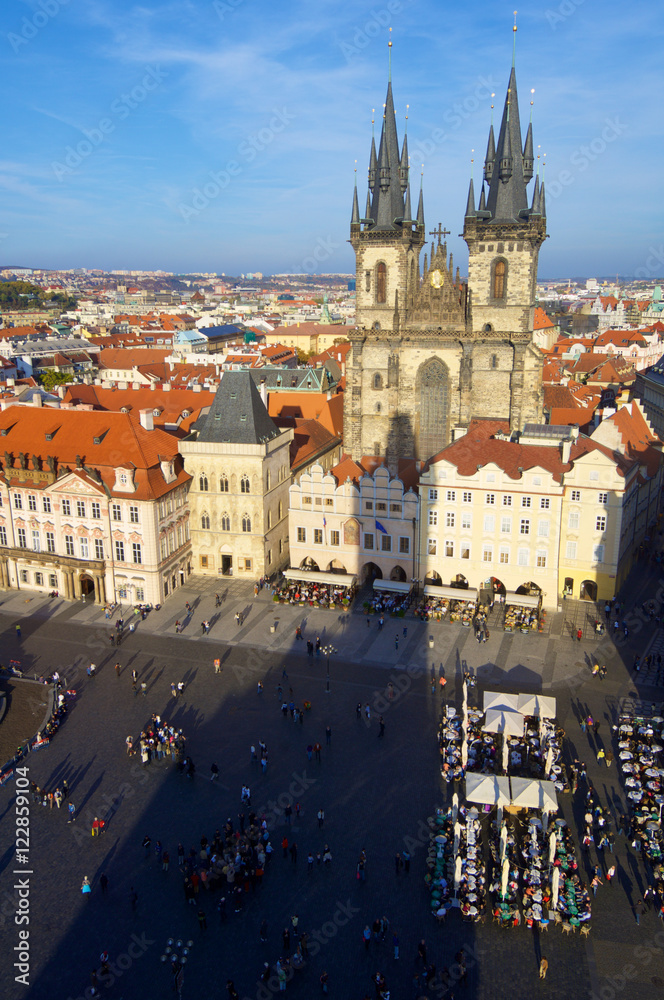 Prague cityscape view