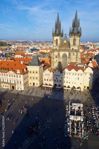 Prague cityscape view