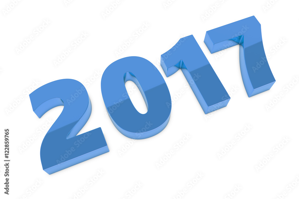 New 2017 year metal figures lying on the floor with shadow isolated on white background. 3D rendering illustration of 2017 number. New 2017 year metal figures lying on the floor with shadow isolated on white background. 3D rendering illustration of 2017 number.