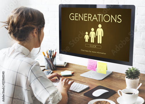 Εκτύπωση καμβά Generations Family Togetherness Relationship Concept