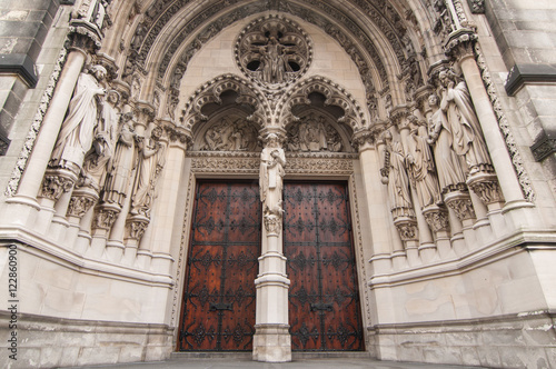 Red Cathedral Door Entrance