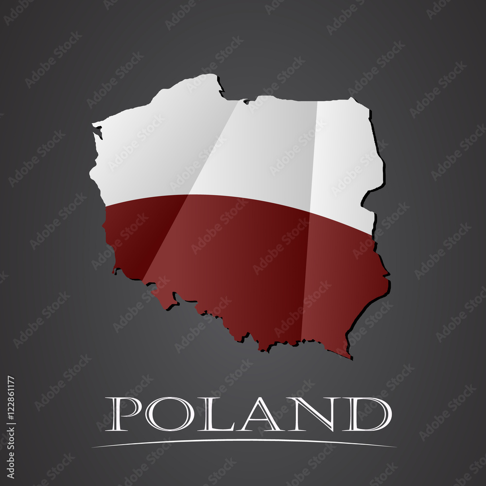 Obraz premium Map of poland. vector illustration