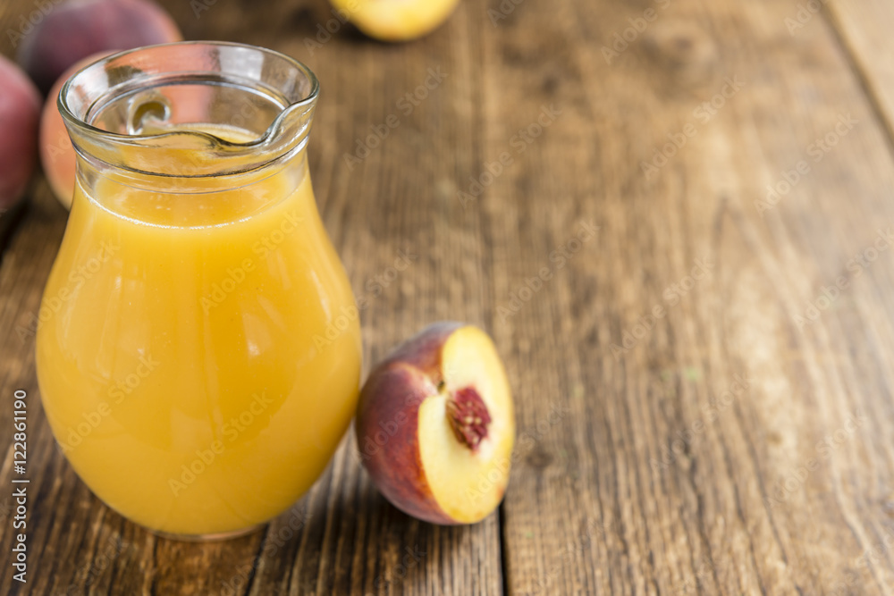 Fresh made Peach juice