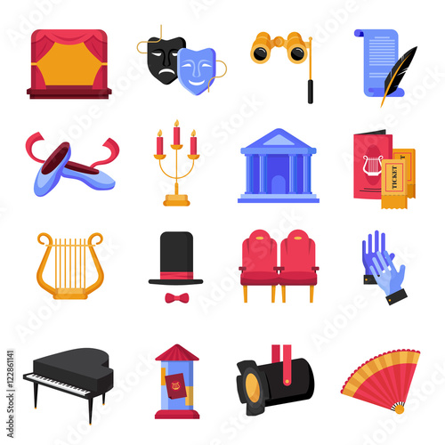 Theatre Icons Set