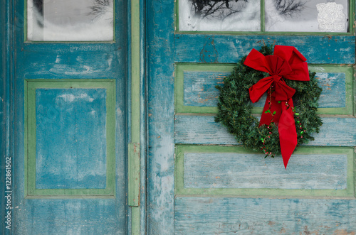 Wreath and old door