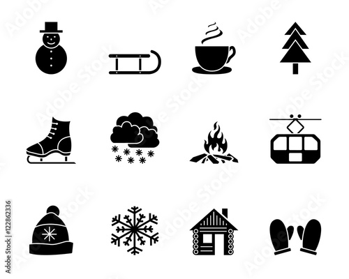 Winter Iconset - Schwarz
