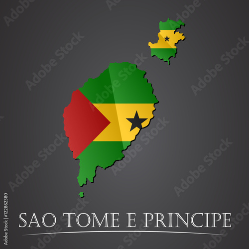 Map of sao tome e principe. vector illustration