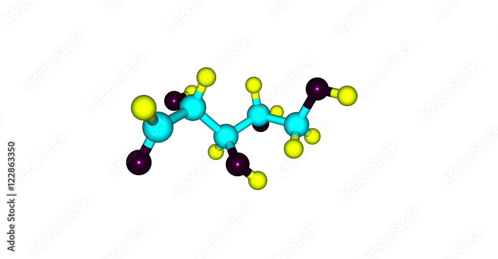 Ribose molecular structure isolated on white Ribose molecular structure isolated on white
