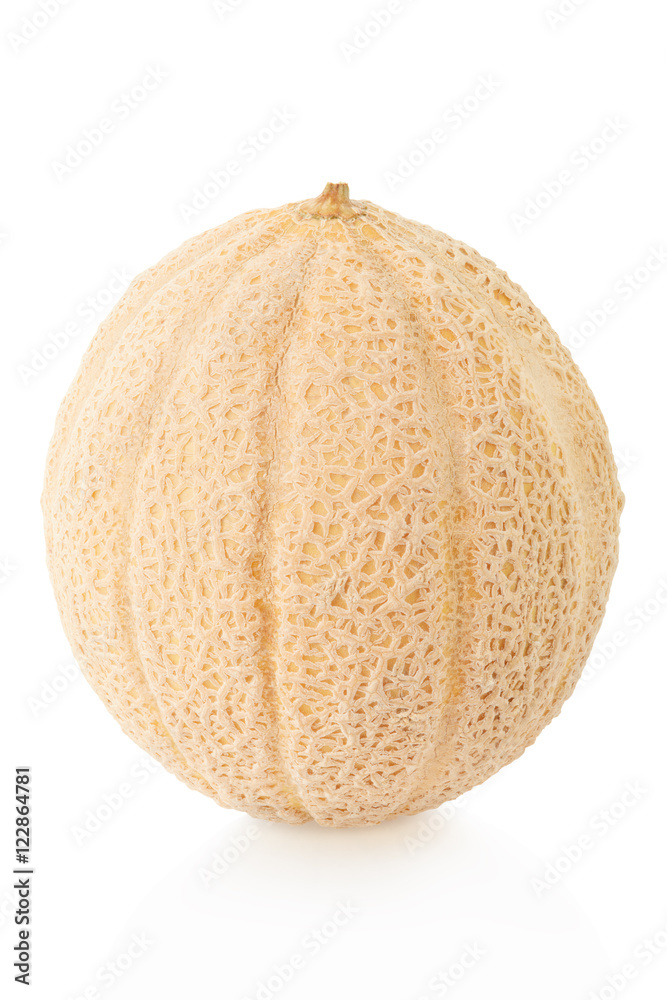 Cantaloupe melon on white, clipping path Cantaloupe melon on white, clipping path