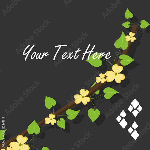Foliage Branch Vector Background