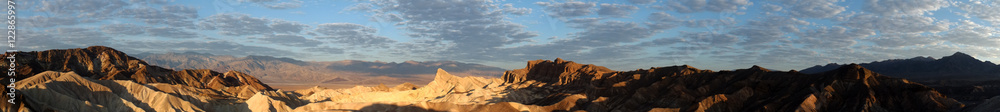 Sunrise at Zabriskie Point, Death Valley NP (USA) Panorama