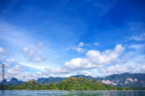 Wallpaper Mural environment of mountains and river natural attractions in Ratchaprapha Dam at Khao Sok National Park, Surat Thani Province, Thailand. Torontodigital.ca