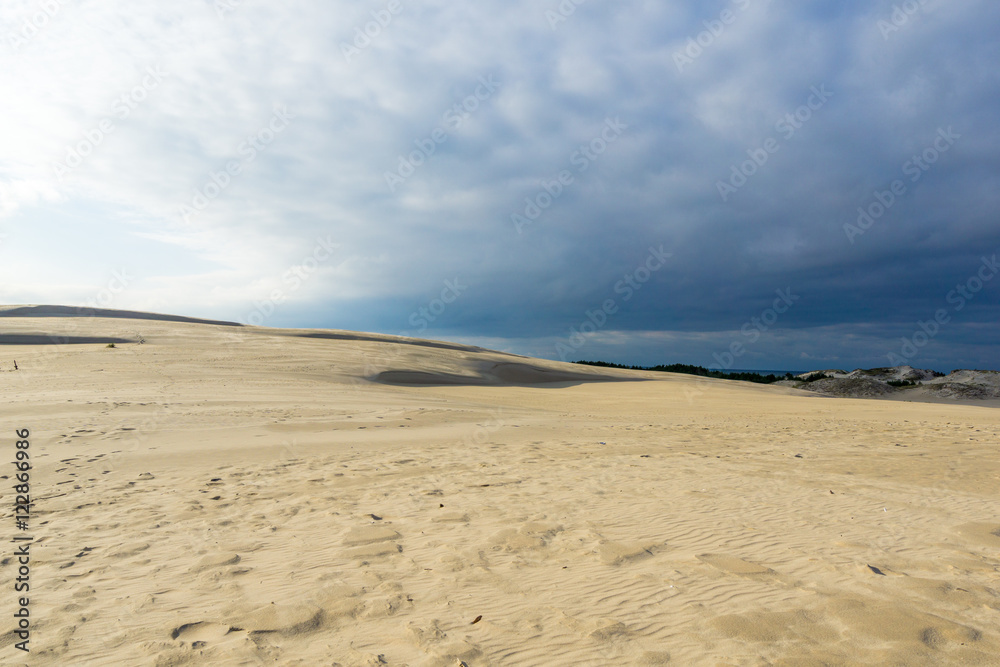 Sand dunes near a sea shore Sand dunes near a sea shore