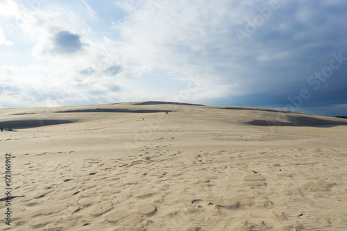 Sand dunes near a sea shore