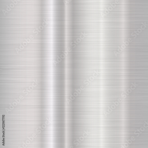 Metal abstract technology background with polished, brushed texture, chrome, silver, steel, aluminum for design concepts, web, prints, posters, wallpapers, interfaces. Vector illustration.