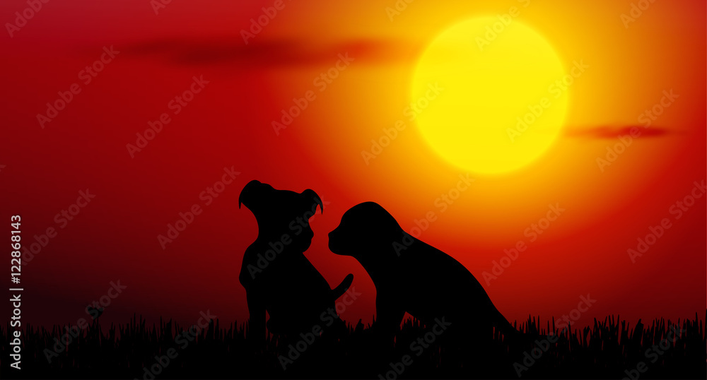 dog silhouette