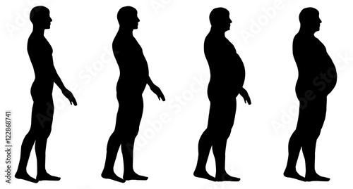 Vector silhouette of people.