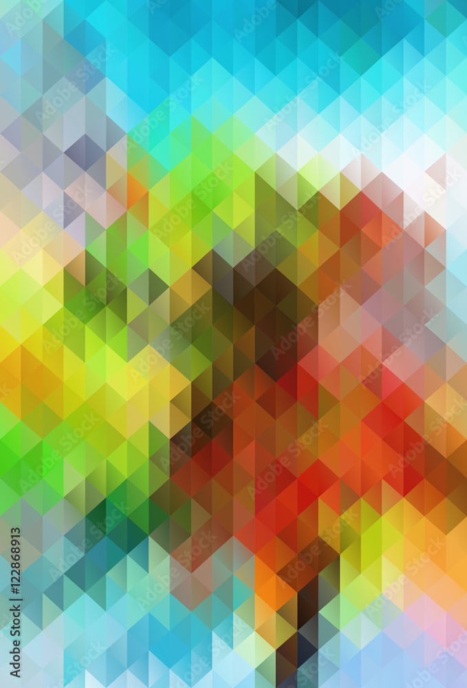 Obraz premium Abstract color grid triangle geometric background