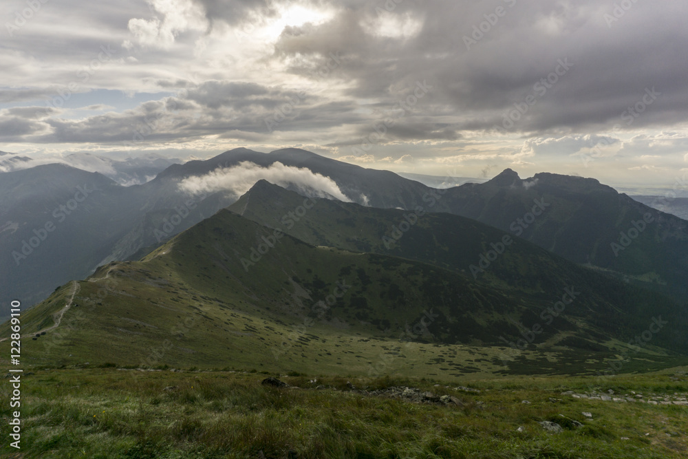 Beautiful scenery of Western Tatra mountains.