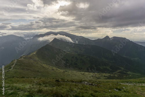 Beautiful scenery of Western Tatra mountains.