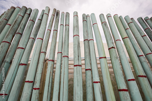 bamboo wall at the oganic farm