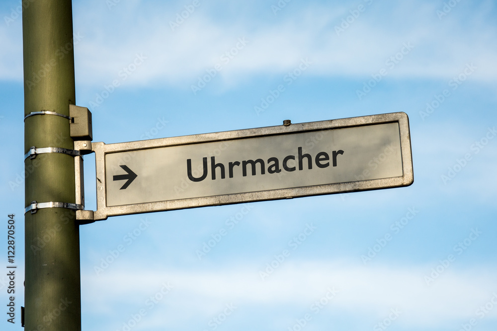Fototapeta premium Schild 67 - Uhrmacher