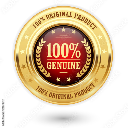 100 percent genuine product - golden insignia (medal)