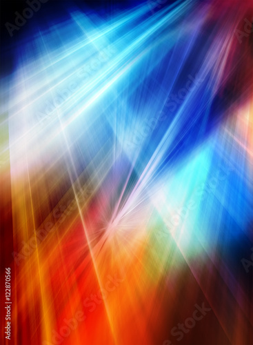 Abstract background in blue, red and orange colors